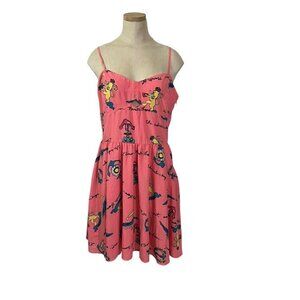 Nanette Lepore L'Amour dress juniors 13 pink dress flowy novelty rockabilly